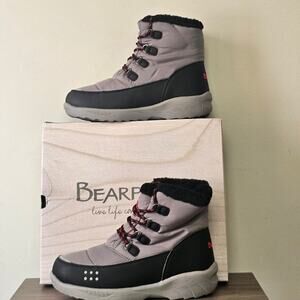 BEARPAW Youth Tundra Waterproof Winter Boots Size 5 Gray/ Black NWT